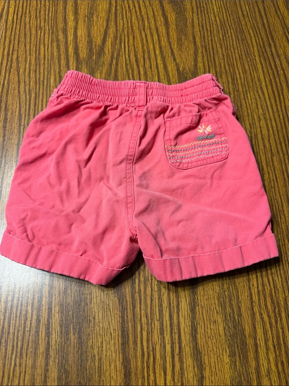 OshKosh B'gosh Coral Pink Elastic Waist Cotton Shorts